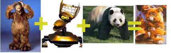 Ok, actually it looks like a merger Alf, Crow T Robot, and a panda.