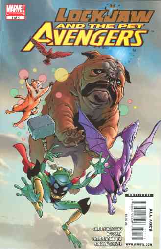 I feel sorry for the car underneath them. Lockjaw and the Pet Avengers #1