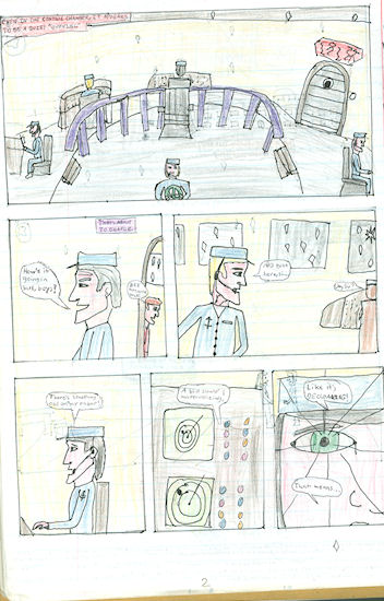 In this galaxy, people are pink. Because I did have a "peach" coloring pencil.