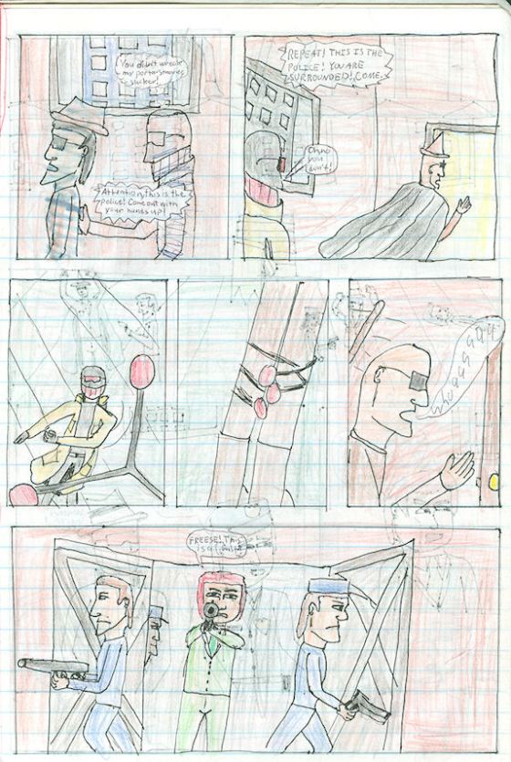 The guy on the right in the first panel is supposed to be invisible. I swear.