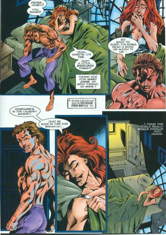 Peter and MJ moment from Spider-Man & Batman