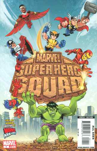 "See, Hulk lift. You owe Hulk ice cream cone." Marvel Super Hero Squad #1