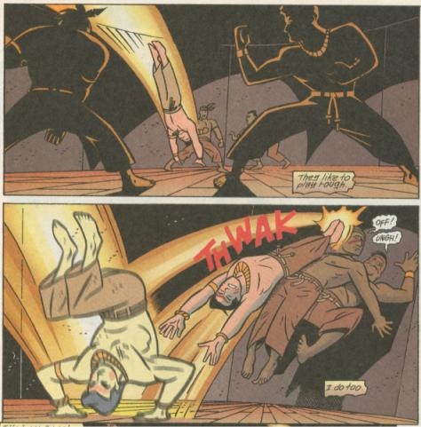 Heck, it probably hurt anyway. This is a Batman trainee, after all. fnf-fof09