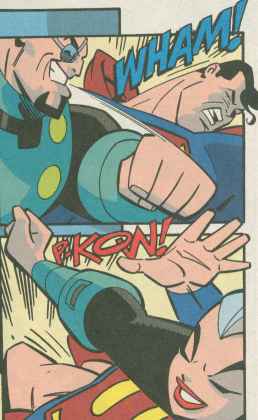 No, I didn't have a certain Silver Age scene in mind when I wrote that.