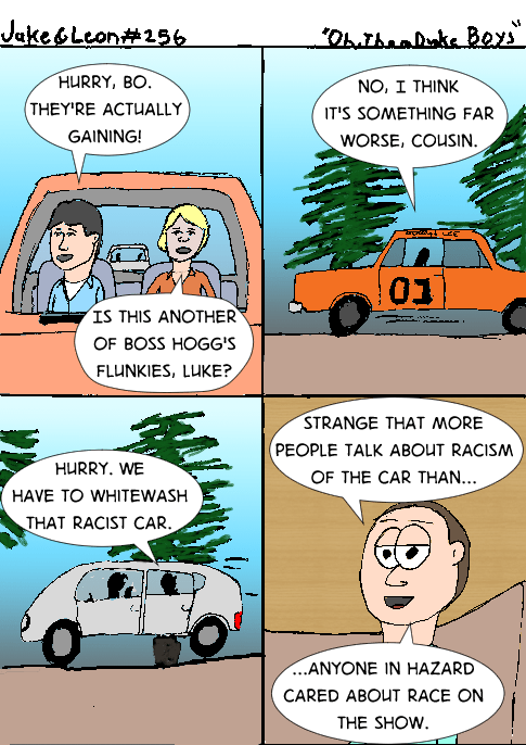 I'd say go watch the show and check for yourself, but they had the show taken down because of one flag on the roof.