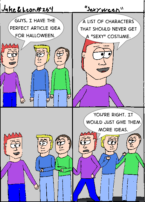 I'm not sure if he means the costume companies or the comic companies.