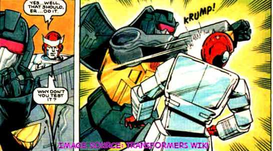 Grimlock punches Ratchet I'm just saying...