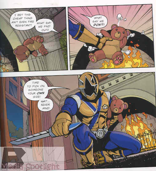 Gold Ranger, rescuer of teddy bears.