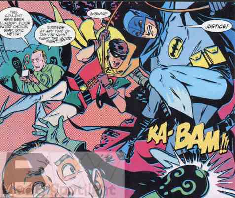 I do enjoy when they throw the Riddler's own gag at him.