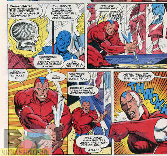 "See, I can knock you out. That proves you're an android. Wait..."