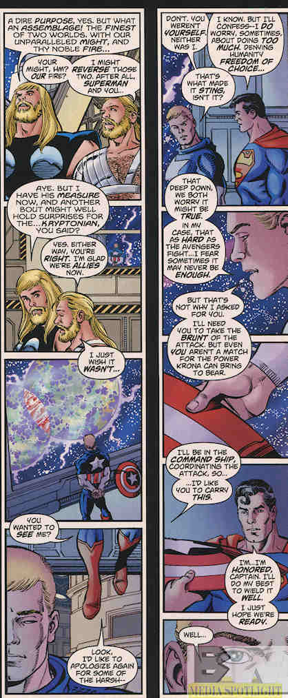 Avengers-JLA #4 hatchet