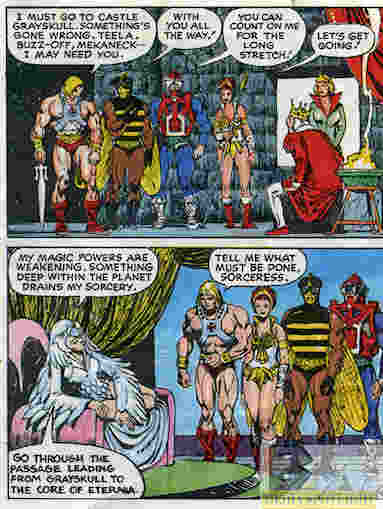 I swear I still read that first panel as He-Man telling Teela to buzz off.