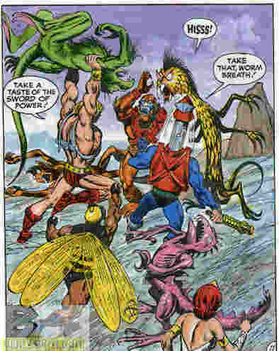 Teela gets her shot in on the next page.