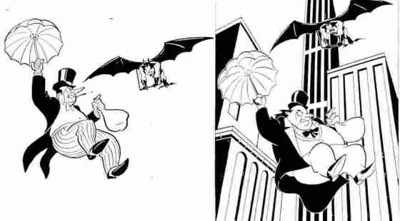 (L) The classic look of the Penguin. )R) The design they went with.