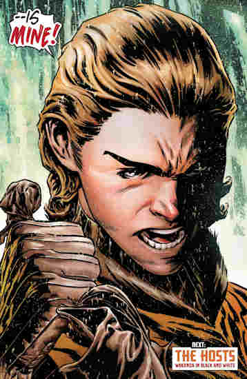 Ketema (pronounced Kah-TO-ah somehow), the white son of T'Challa in the Marvel Knights Black Panther series The World To Come.