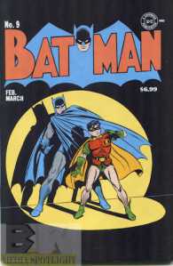 Batman and Robin in a spotlight